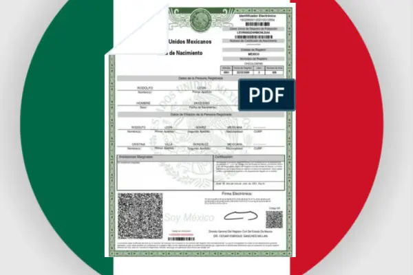 Cómo imprimir acta de nacimiento en PDF en México